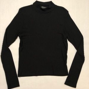 Top shop mesh stripe black top